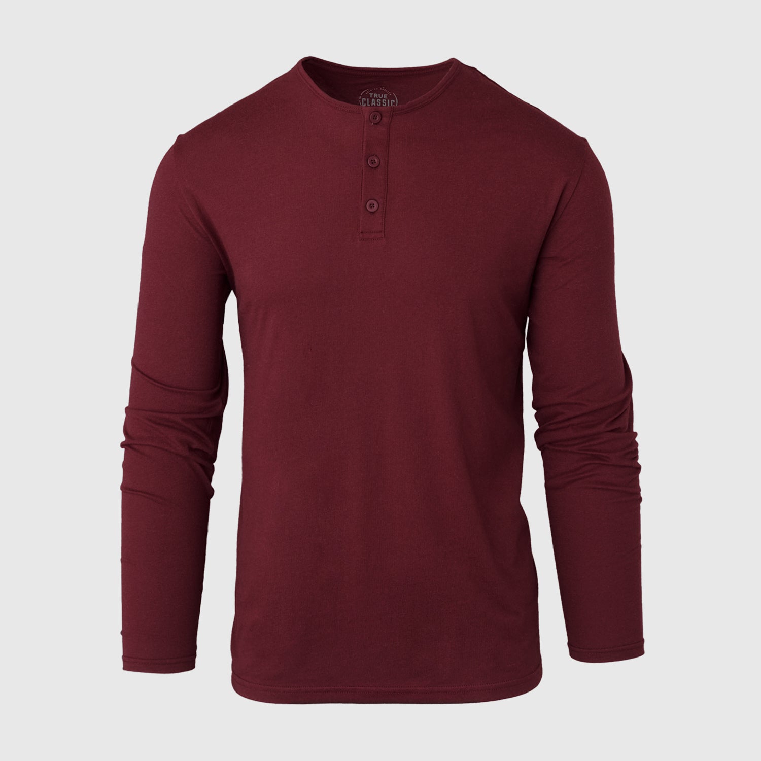 Burgundy Classic Long Sleeve Henley