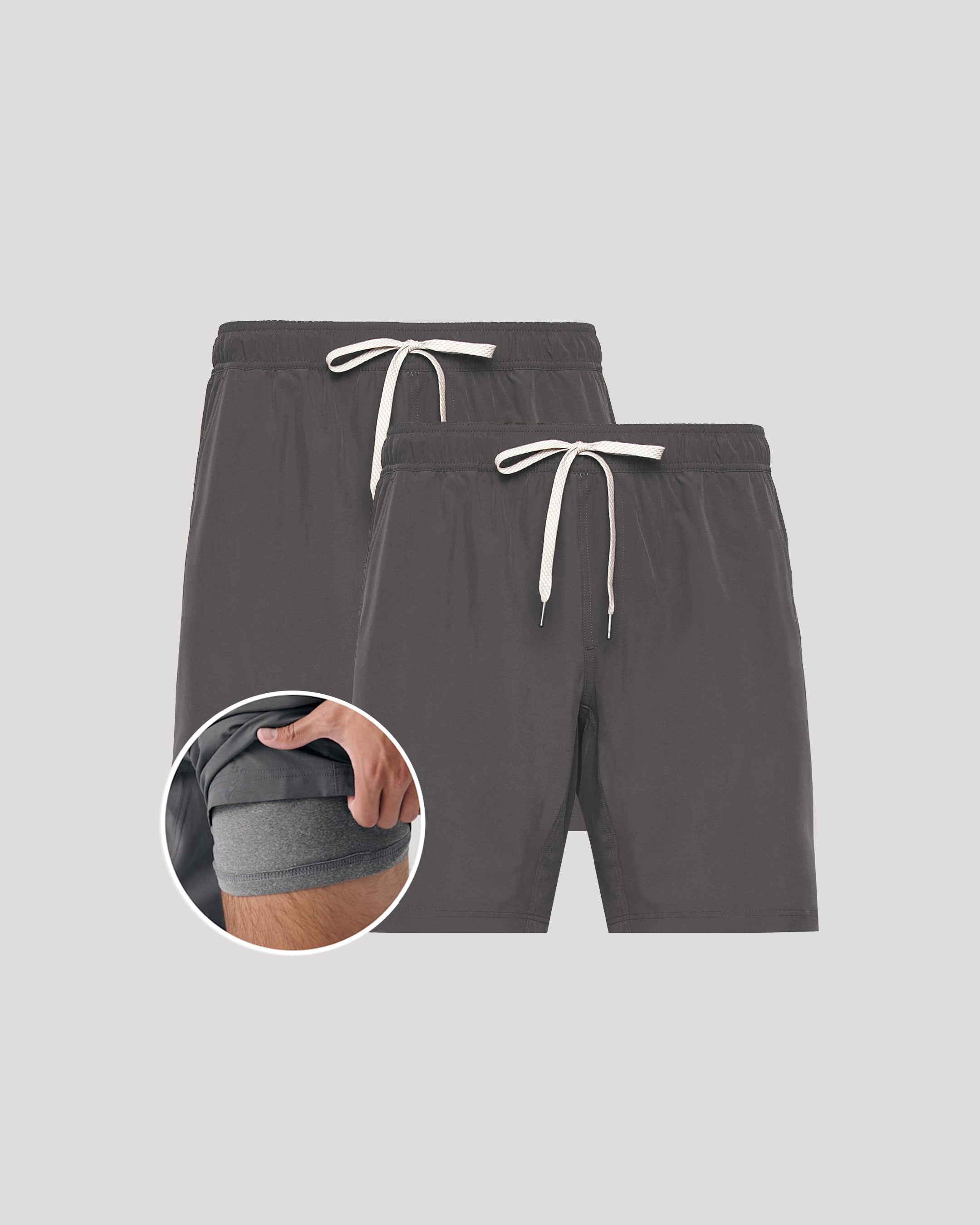 9" All Carbon Active Quick Dry Shorts 2-Pack